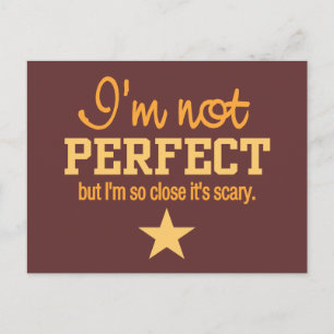 Not Perfect custom postcard
