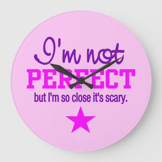 Not Perfect custom wall clock (Front)