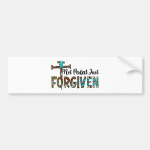 Not Perfect Just Forgiven Christian Car Decal