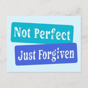 Not Perfect Just Forgiven Christian Holiday Postcard