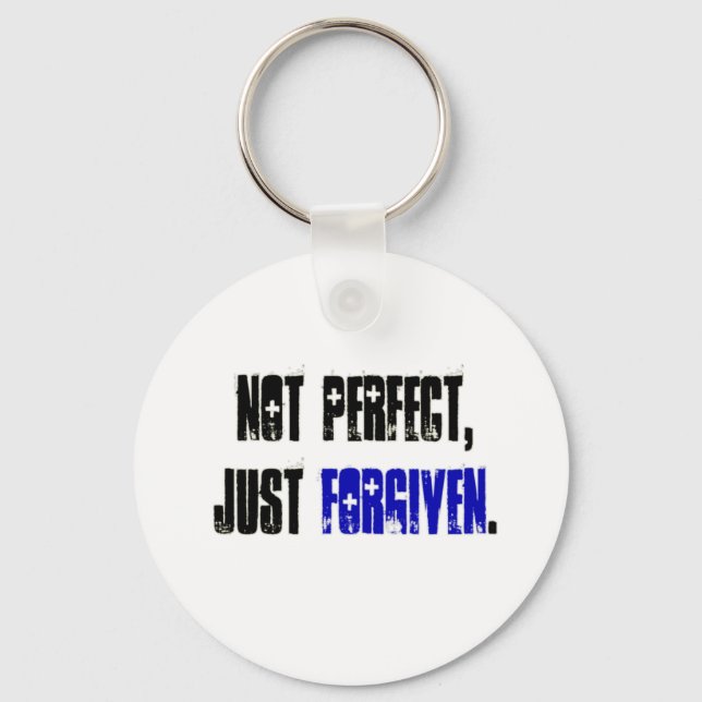 Not Perfect Just Forgiven Men's Key Ring (Front)