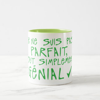 not perfect just genial citation Two-Tone coffee mug