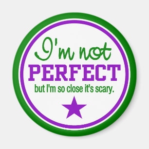 NOT PERFECT magnet - green / purple
