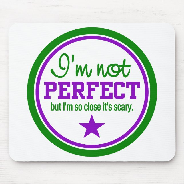 NOT PERFECT mousepad - green / purple (Front)