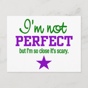 NOT PERFECT postcard - customisable