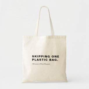 Not Plastic   Eco Friendly Save The Planet Design Tote Bag