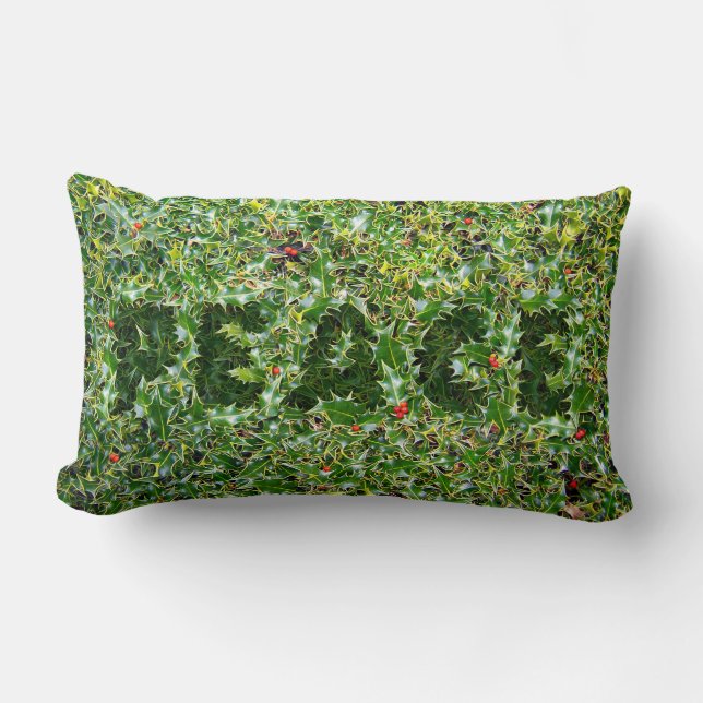 Not prickly Holly PEACE cushion (Front)