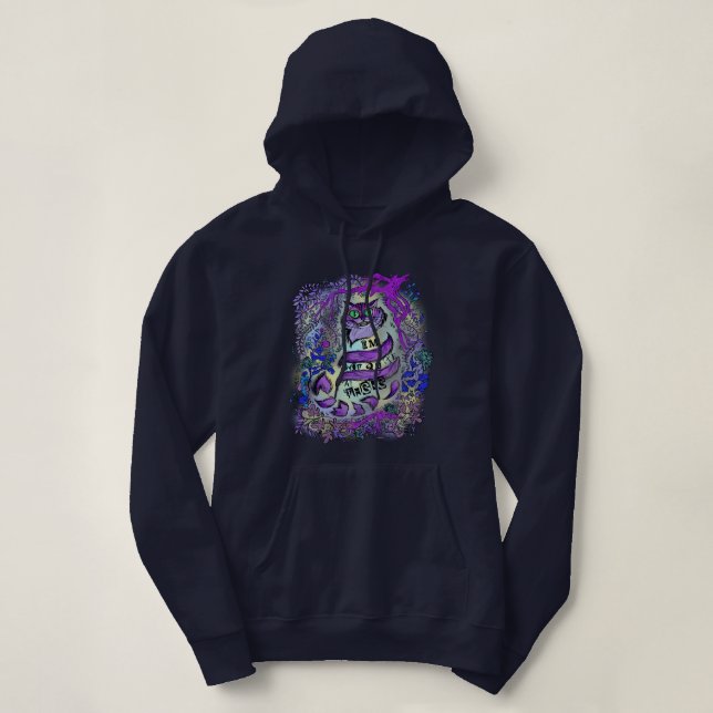 Not Quite All There, Crazy Cat Hoodie (Design Front)