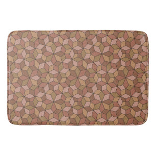 Not-Quite-Penrose Tiles Terra Cotta Large Bath Mat