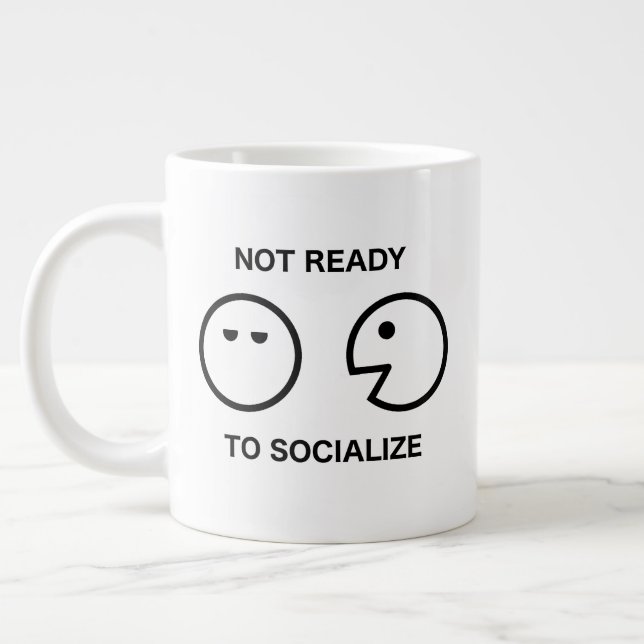 Not Ready to Socialise 20oz Mug (Left)