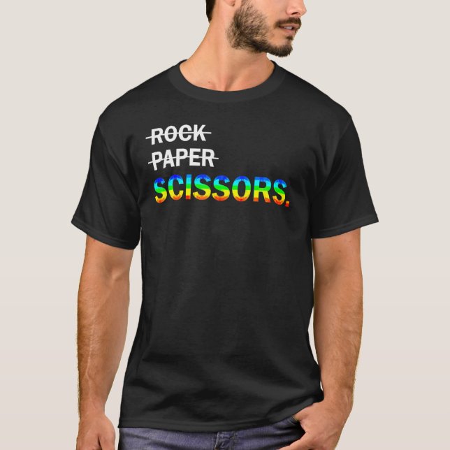 Not Rock Paper It's Scissors Lgbt  Lesbians T-Shirt (Front)