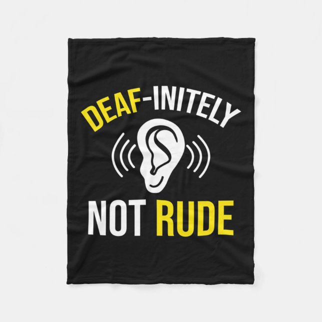 Not Rude  Fleece Blanket (Front)