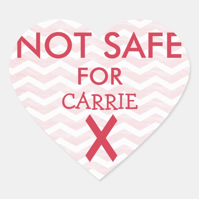 Not Safe Food Stickers for Special Diets (Front)