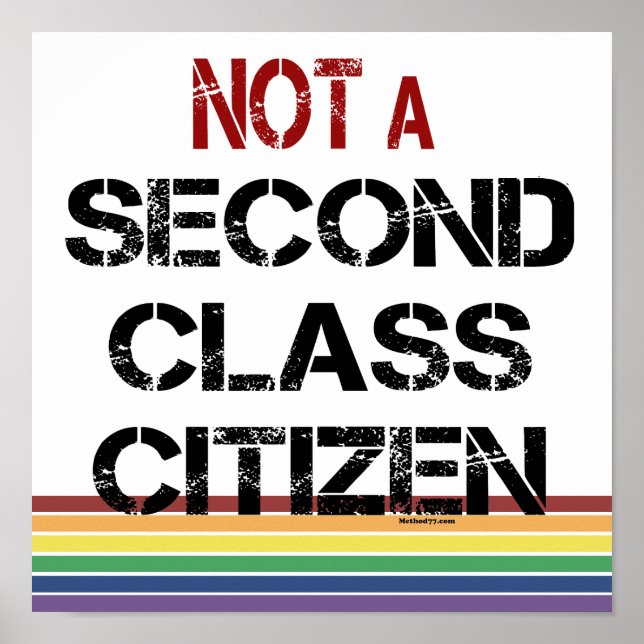 Not Second Class Citizen Posters (Front)