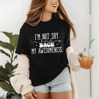 Not Shy Awesome Funny Modern Typography Introvert