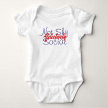 Not Shy Selectively Social Funny Minimalist Baby