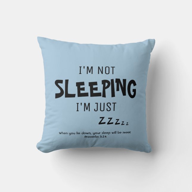 Not Sleeping Humour Cushion (Front)