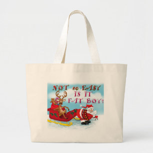 Not So easy Is it Fat Boy Large Tote Bag
