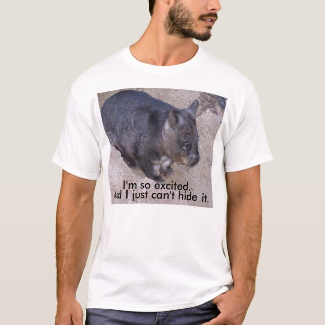 Not-So-Excited Wombat T-Shirt (Front)