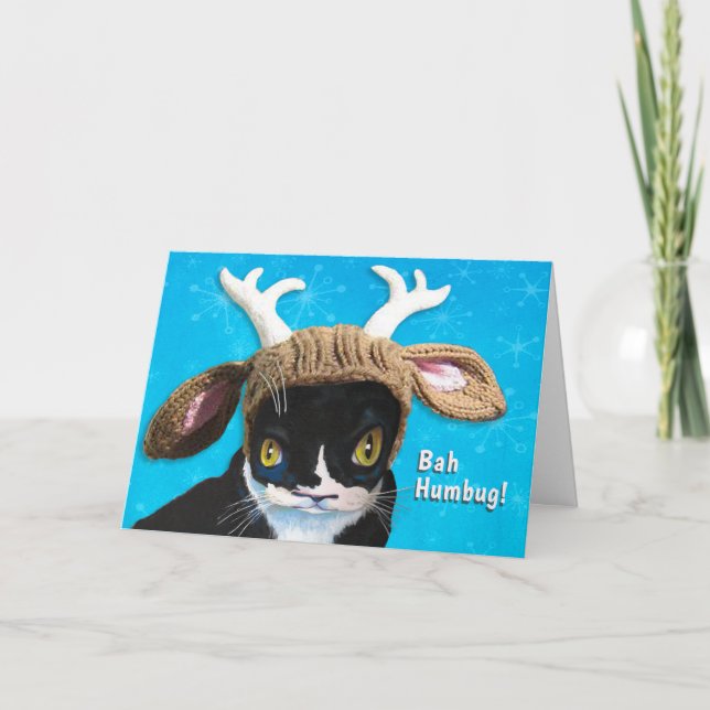 Not So Festive Cat Card (Front)