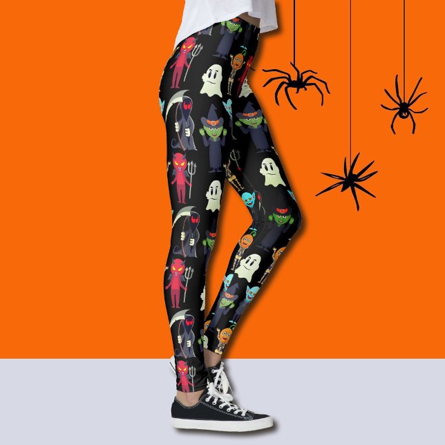 Not So Scary Monsters Halloween Best Quality Leggings (Creator Uploaded)