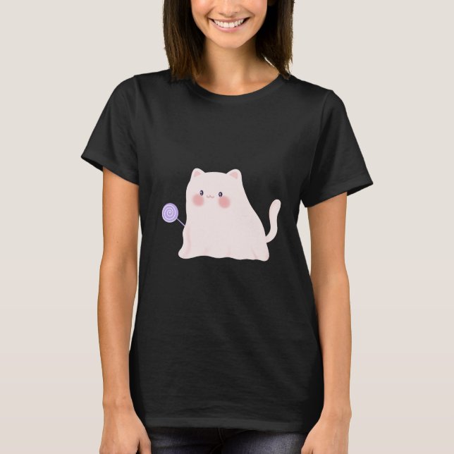 Not so Spooky Cat Trick or Treat T-Shirt (Front)