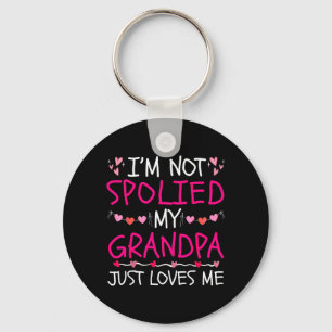 Not Spoiled Grandpa Loves Granddaughter Love Key Ring