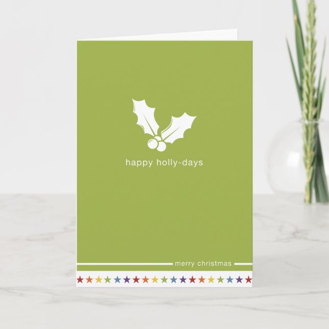 Not Straight Design 'Happy Holly-Days' Card (Front)