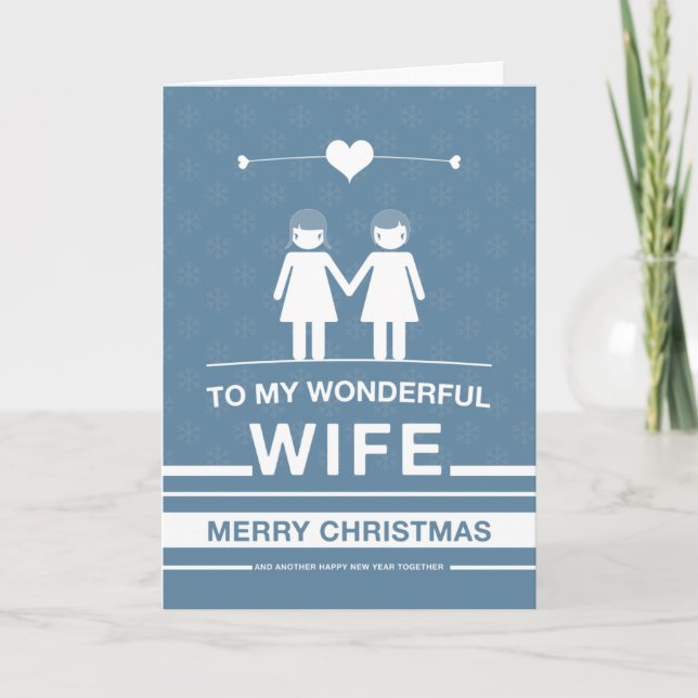 Not Straight Design Merry Christmas Card (Front)