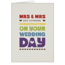 Not Straight Design - Mrs & Mrs - Wedding Day