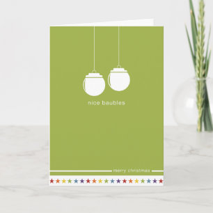 Not Straight Design 'Nice Baubles' Card