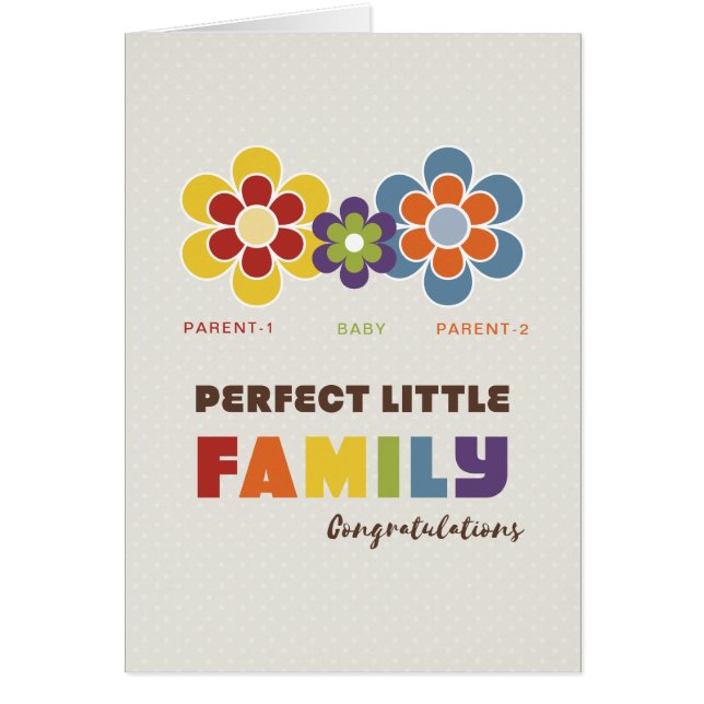 Not Straight Design - Perfect little Family card (Front)