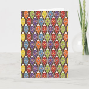 Not Straight Design Retro Pattern Christmas Card