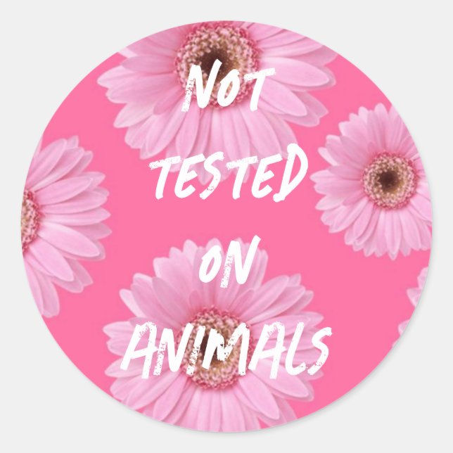 Not tested on animals classic round sticker (Front)