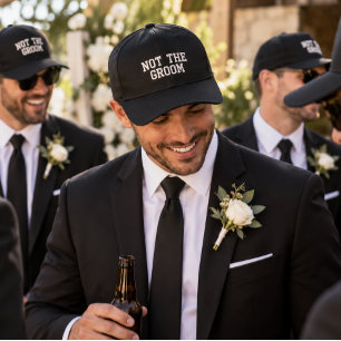 'Not The Groom' Funny Gift Wedding Photographs  Embroidered Hat