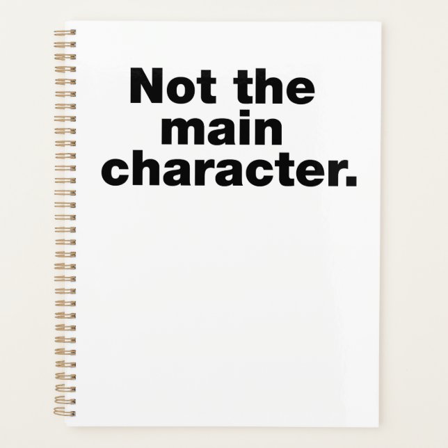 Not the main character planner (Front)