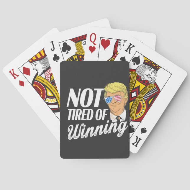 Not Tired of Winning Trump Maga inauguration Day Playing Cards (Back)
