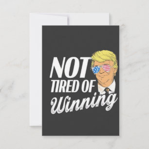 Not Tired of Winning Trump Maga inauguration Day Thank You Card