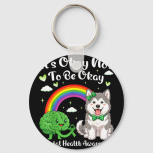 Not to be mental health awareness alaskan malamute key ring