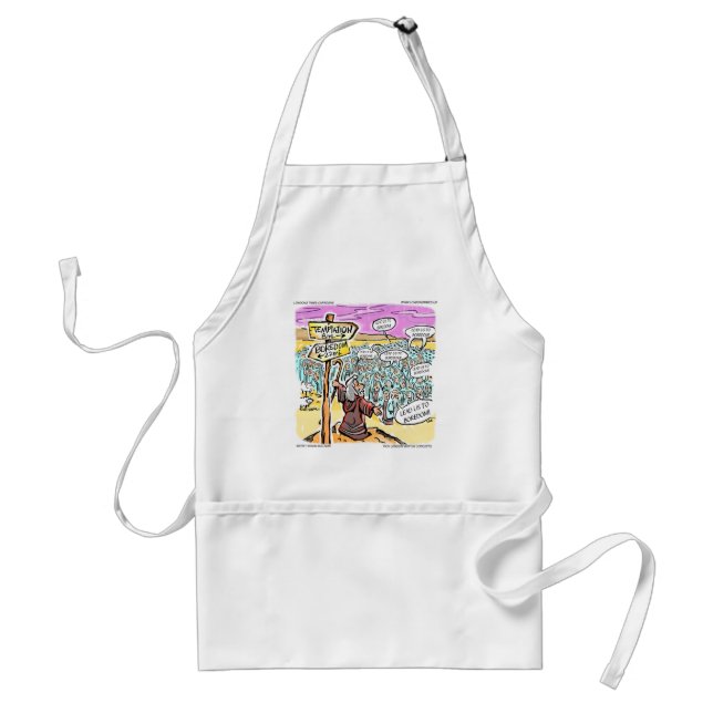 Not To Temptation? Funny Gifts Cards & Tees Standard Apron (Front)