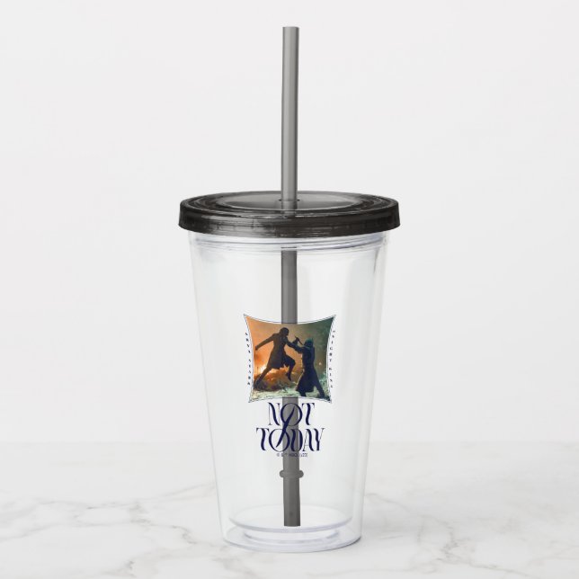 "Not Today" Arya Stark Vs. The Night King Acrylic Tumbler (Front)