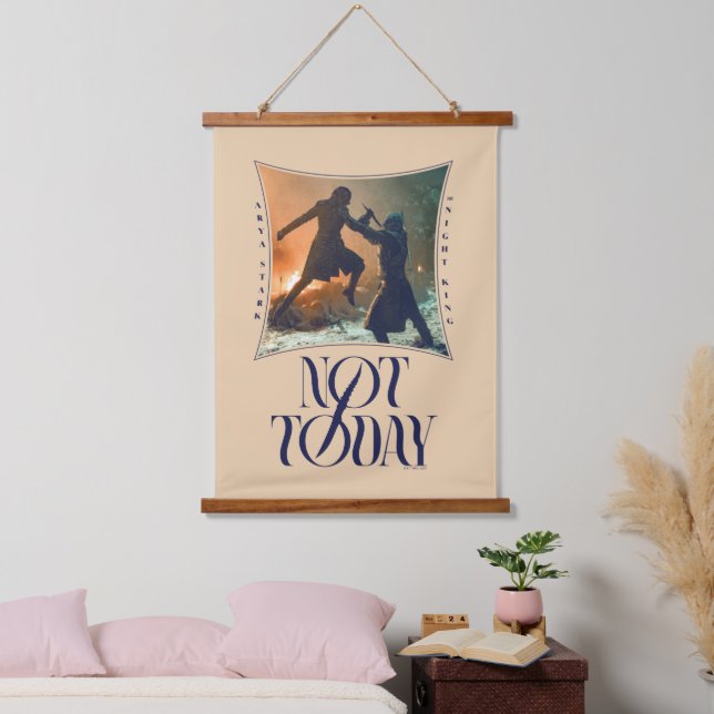 "Not Today" Arya Stark Vs. The Night King Hanging Tapestry (Bedroom)