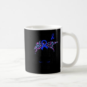 not today ataxia messy bun warrior women girl blue coffee mug