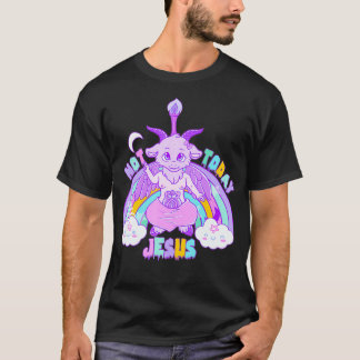 Not Today Baphomet Jesus Kawaii Cute Pastel T-Shirt