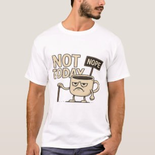 Not Today Coffee Cup - Funny Monday Humor T-Shirt