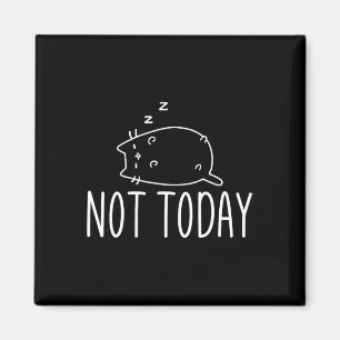 Not Today Crazy Cat S Graphic Cute Funny Magnet