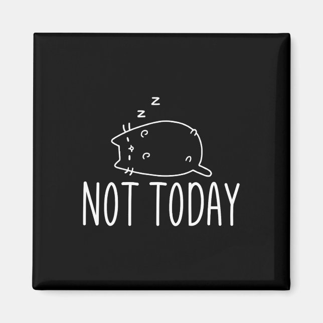 Not Today Crazy Cat S Graphic Cute Funny  Magnet (Front)