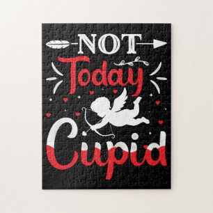 Not Today Cupid Funny Valentine's Day Jigsaw Puzzle