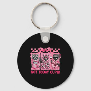 Not Today Cupid Valentine Raccoons Coquette Bow Gi Key Ring
