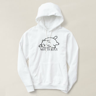 Not Today Cute Lazy Cat Mood Hoodie